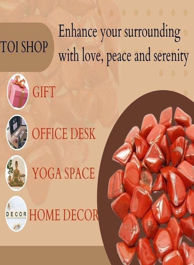 TOI SHOP Red Agate Tumble/Pebbles Stone. for Reiki, Crystal, Vastu, Fang Shui Aura, Home Decor, Office Decor, Gifting, Good Luck, showpiece etc. (Red Agate, 200 gm) - Image 4